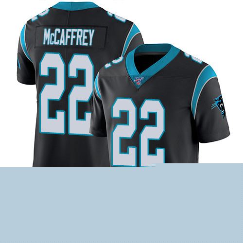 Carolina Panthers Limited Black Youth Christian McCaffrey Home Jersey NFL Football #22 100th Season Vapor Untouchable->women nfl jersey->Women Jersey